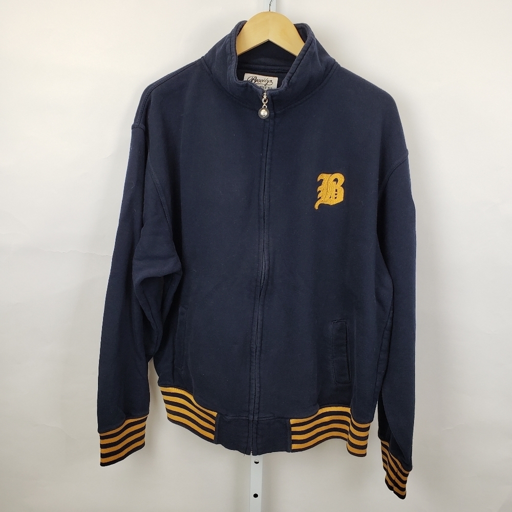 $5 Sale Brooklyn Express Blue & Gold Varsity Jacket size XL
